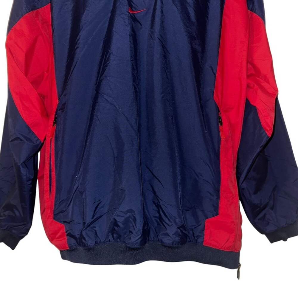 Nike Team University of Kansas KU Pullover Windbreaker Mens XL Red White Blue - Picture 3 of 11